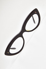 rare DOLOMITE nero retro cat-eye montatura occhiali vintage 1960s 👓 Donna