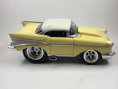 Muscle Machines 57 Chevy Bel Air 1:24 Scale Canary Yellow Loose | eBay