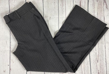 Ann Taylor Charcoal Gray Pinstripe Wool Dress Pants - Size 8