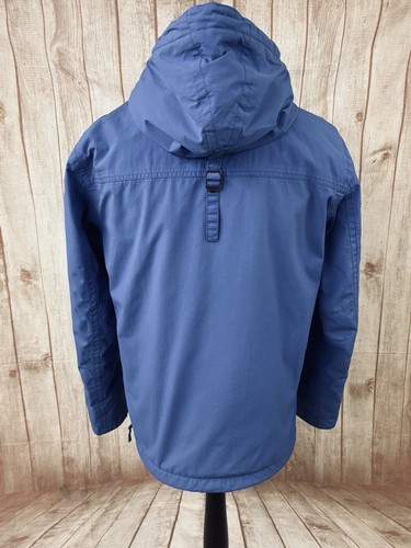 NAPAPIJRI Mens Small Fleece Lined Rain Forest Zip Jacket Smock Taped Seams Blue - Picture 14 of 24