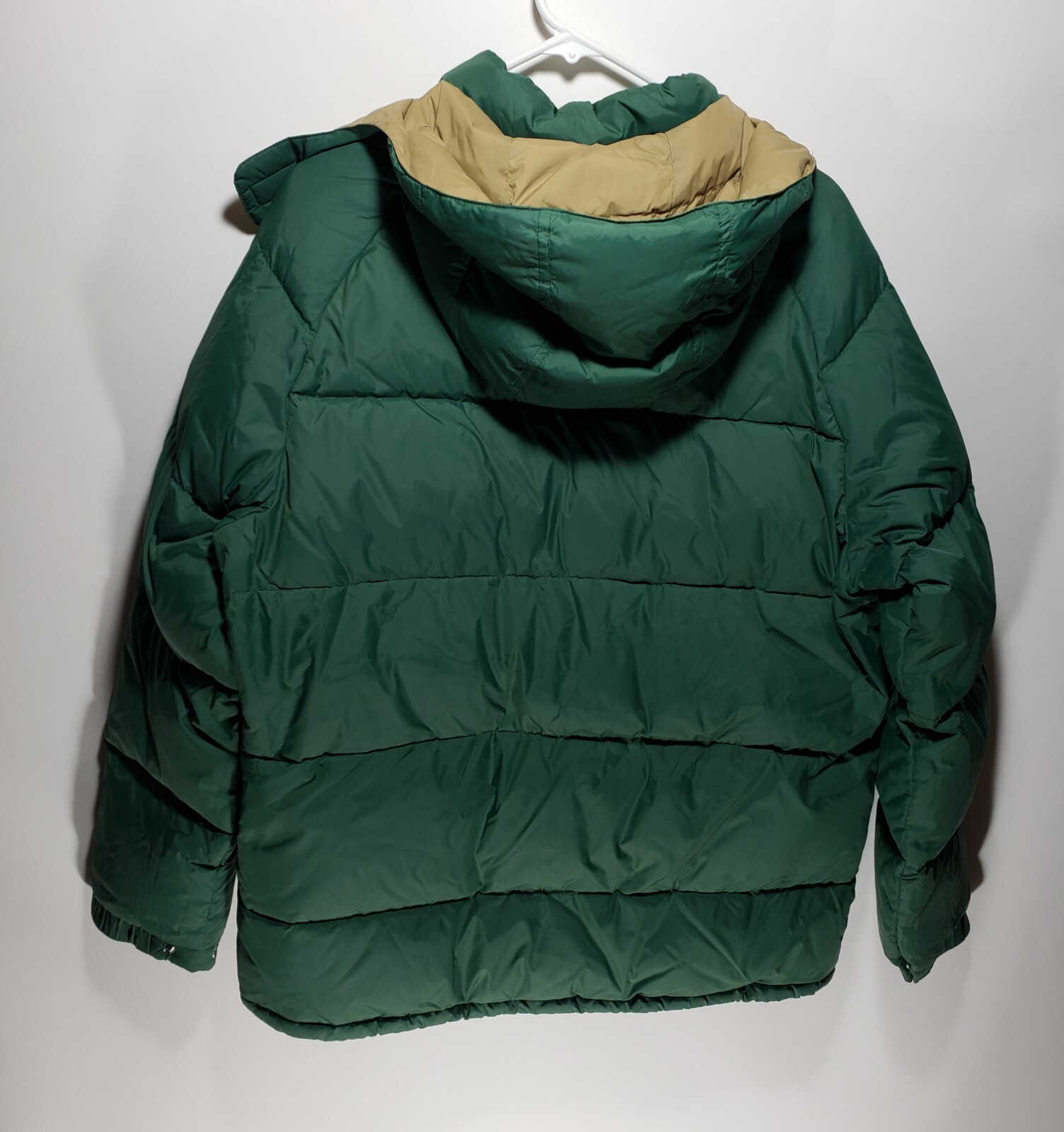 Vintage Mens Penfield Green Outdoors Hooded Down Puffer Long Coat