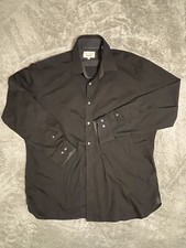 Ted Baker Endurance Button Up Dress Shirt Men 17.5 Large Black Long Sleeve