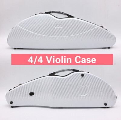 Advance Violin case 4/4 Carbon Fiber Violin Box White Color Lock Strong Light