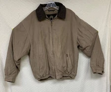 Weatherproof Garment Company Large Jacket Adult Brown Faux Suede Zipper Men L