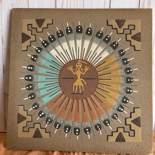 NAVAJO SANDPAINTING SUN AND EAGLE eBay