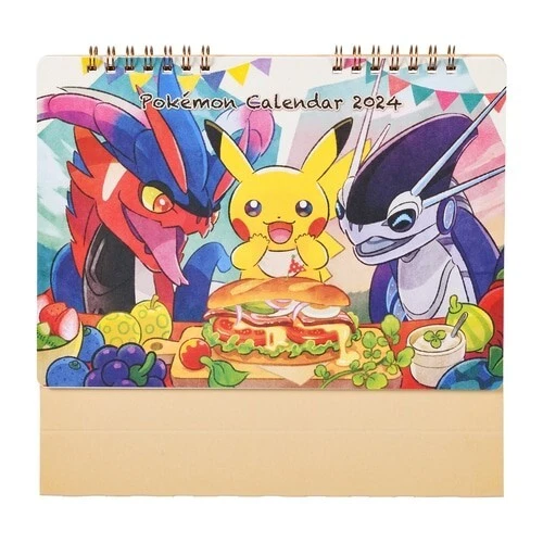 Pokemon Center Original Bureau Calendrier 2024 Japon Officiel