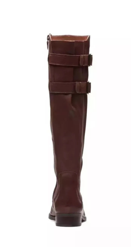 Clarks Womens Hamble Up High Knee High Boots Dark Tan Leather UK 4.5 D RRP £160 - 第 2/6 張圖片