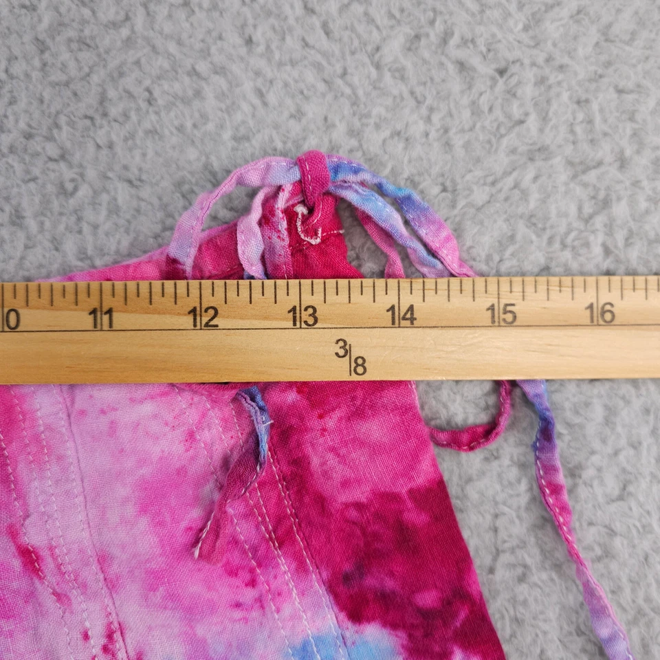 Falda Talbots Vintage Para Mujer 6 Rosa Azul Tie Dye Lino Irlandés Midi Giro Boho Y2K Foto 4 de 4