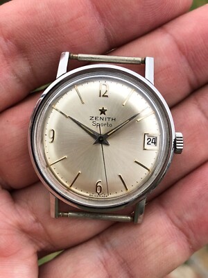 Rare Zenith Sporto Cal 2542 c Original Dial Watch Vintage