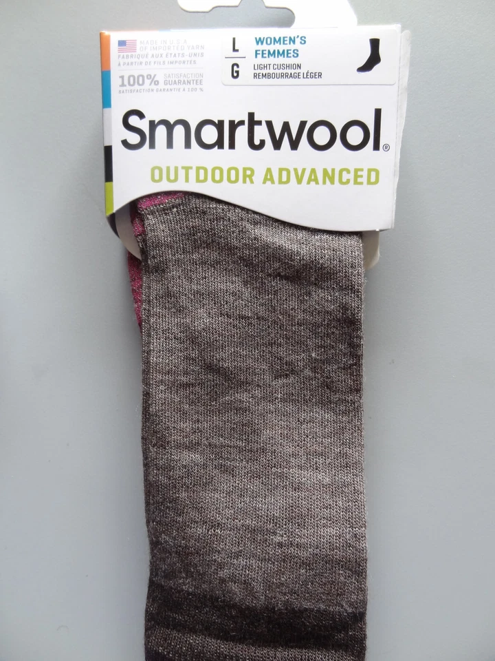 NUEVO SmartWool Exterior Avanzado Luz Cojín Crew Calcetines Para Mujer L Foto 3 de 4