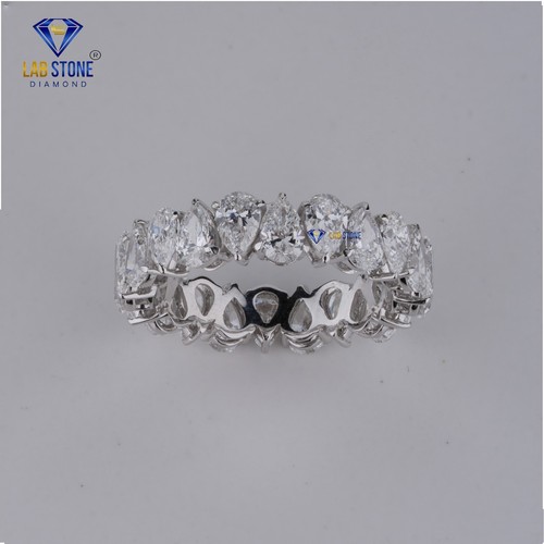 4.25 TCW Pear Cut Labgrown Diamond Ring 925 silver Labstone - Picture 6 of 6