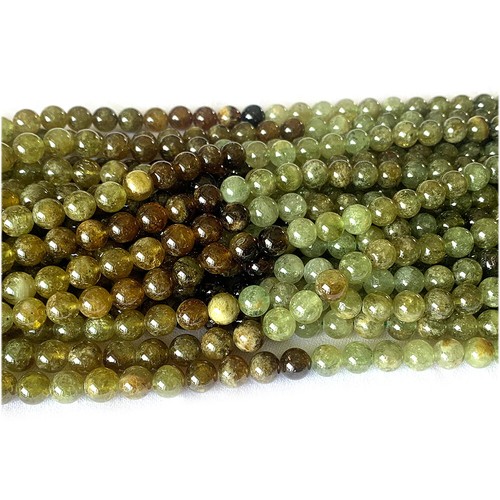 Real Genuine Natural Green Garnet Tsavorite Round Loose Jewelry Necklaces Beads - 第 2/11 張圖片