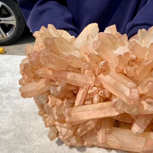 18.2LB Large Natural Clear White Quartz Crystal Cluster Energy Healing Specimen - Afbeelding 7 van 21