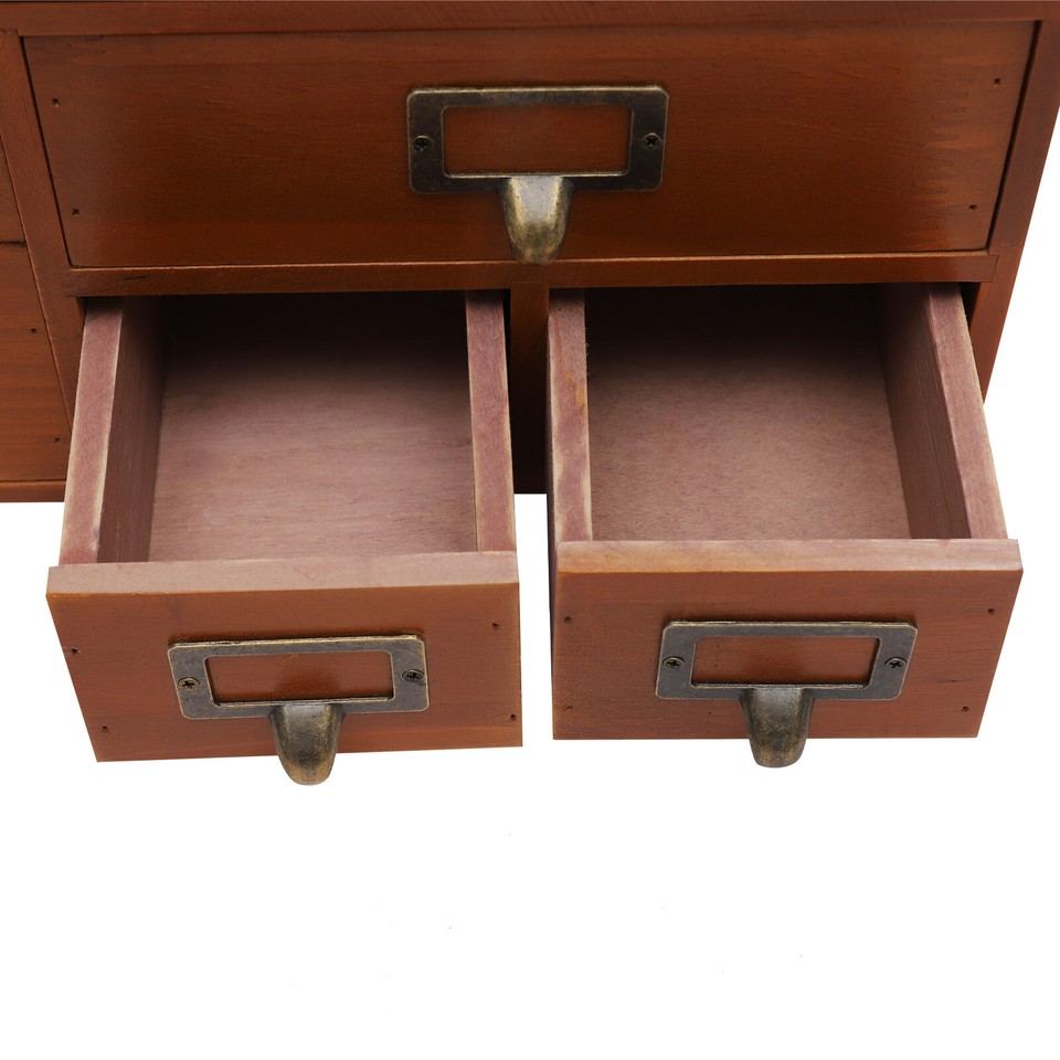 Desktop Storage with 6 Drawers, Wooden Box Organizer for Office
