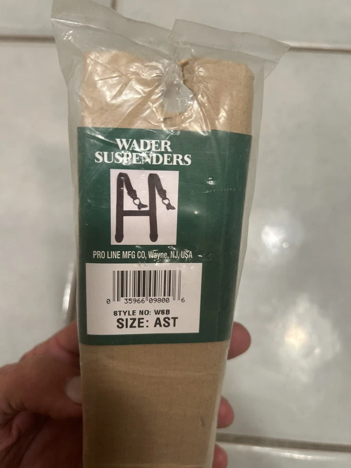 Pro Line H-back Brown Synthetic Leather Wader Suspenders Size-AST #2 - Image 2 of 3