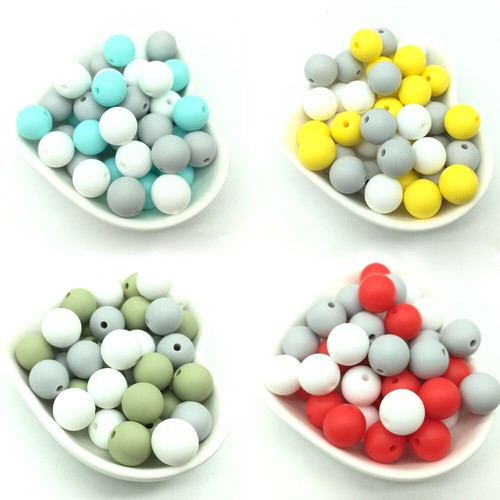 Round Shaped Silicone Beads Lanyard Keyring Keychain Making Jewelry Accessories - Picture 2 of 24