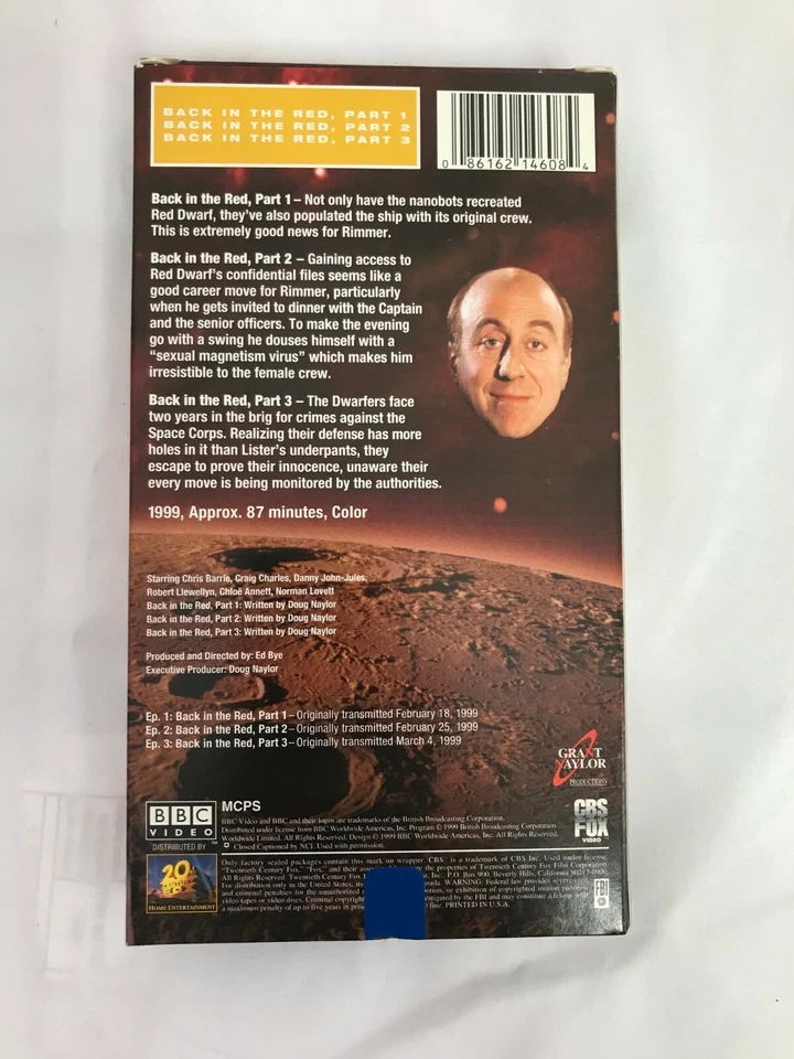 Red Dwarf Series 8 / VIII (VHS, 1999, BBC Video / CBS Fox Video) - Image 4 of 4