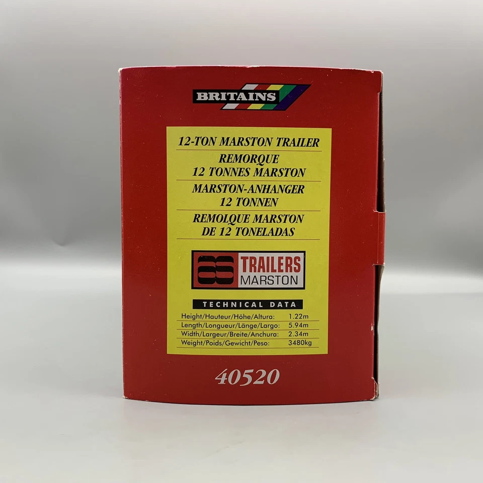 Remolque Marson vintage 2003 Gran Bretaña 12 toneladas 1/32 rojo granja modelo 40520 Foto 3 de 4