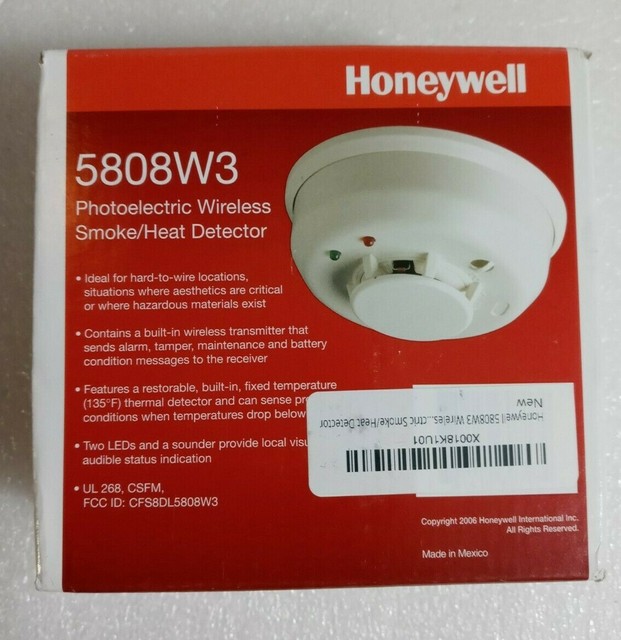 Honeywell Ademco 5808W3 Wireless Smoke & Photoelectric ...