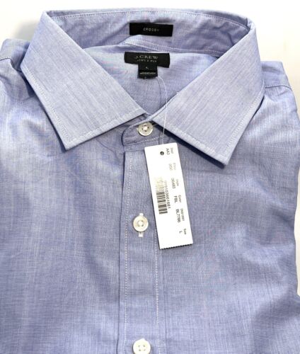 J. Crew Crosby 120er 2-lagig Schönwetter blau Premium Anzughemd Herren Large neu mit Etikett - Bild 3 von 5