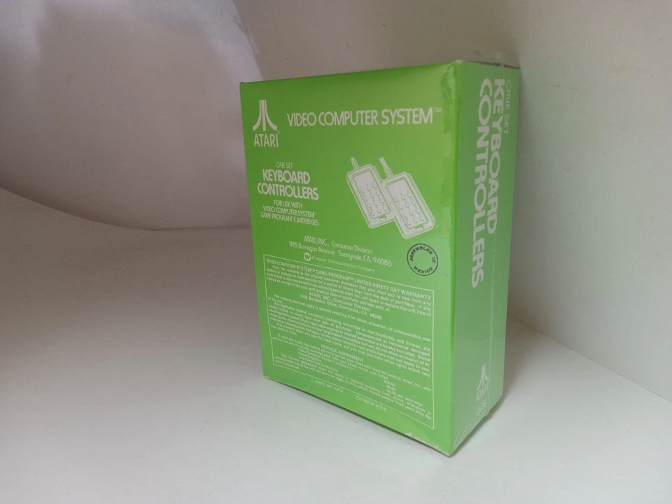 NEW SEALED W/CREASE ON BOX ORIGINAL ATARI 2600 CX50 KEYBOARD CONTROLLERS - Image 2 of 4