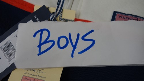 Nwt Vineyard Vines Kids Boys White Striped 1/4th Zip Sweater Pullover Size 7 - Picture 8 of 10