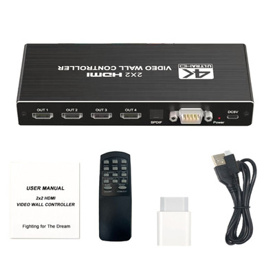 4K matrix HDMI Video Wall Controller 1 In 4 Out HDMI DVI Screen Stitch Processor