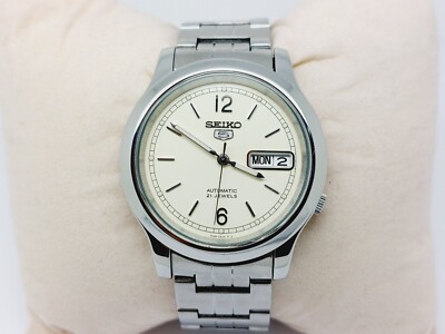 Seiko 5 Automatik Herrenuhr Day-Date 7S26 Japan Made Gebraucht 21 Jewels