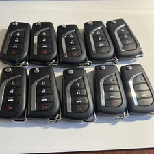 CLEAN 10 OEM Original TOYOTA Flip Key Fob remote HYQ12BFB 4 Button Used NICE 888