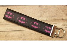 Purple Batman Wrist Keyfob / Wristlet Keychain