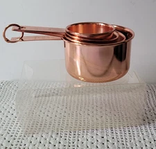 Measuring Cups Stainless Steel Copper Colored Nesting Set  Of 4