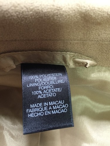 Claiborne Faux Suede Leather Sport Coat Jacket Blazer Tan Light Brown 42 L Mens - Picture 7 of 11