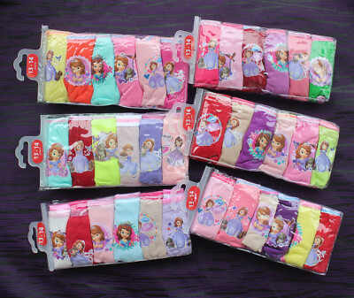 Princess Sofia Girl's Briefs 6 Pack Kid Panties 3-14 years underwear