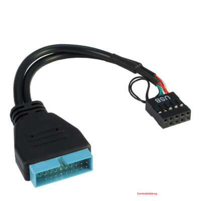 Adapter USB 3.0 auf USB 2.0, 9Pin Adapter Kabel intern Blockstecker