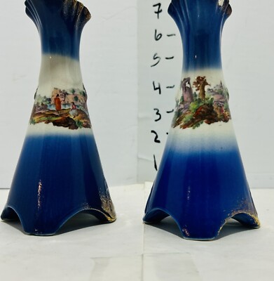 Cechoslovakia Blue Vase Mural Set