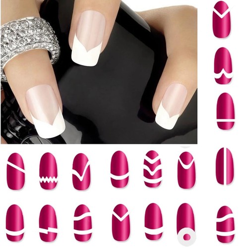 Nail Art Sticker French Tip Manicure Guides Stickers Collection 17 Styles - 第 1/19 張圖片