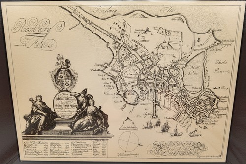 Vintage Framed Map Of Roxbury Flats - Gift From Mayor Of Boston Kevin White - Picture 2 of 7