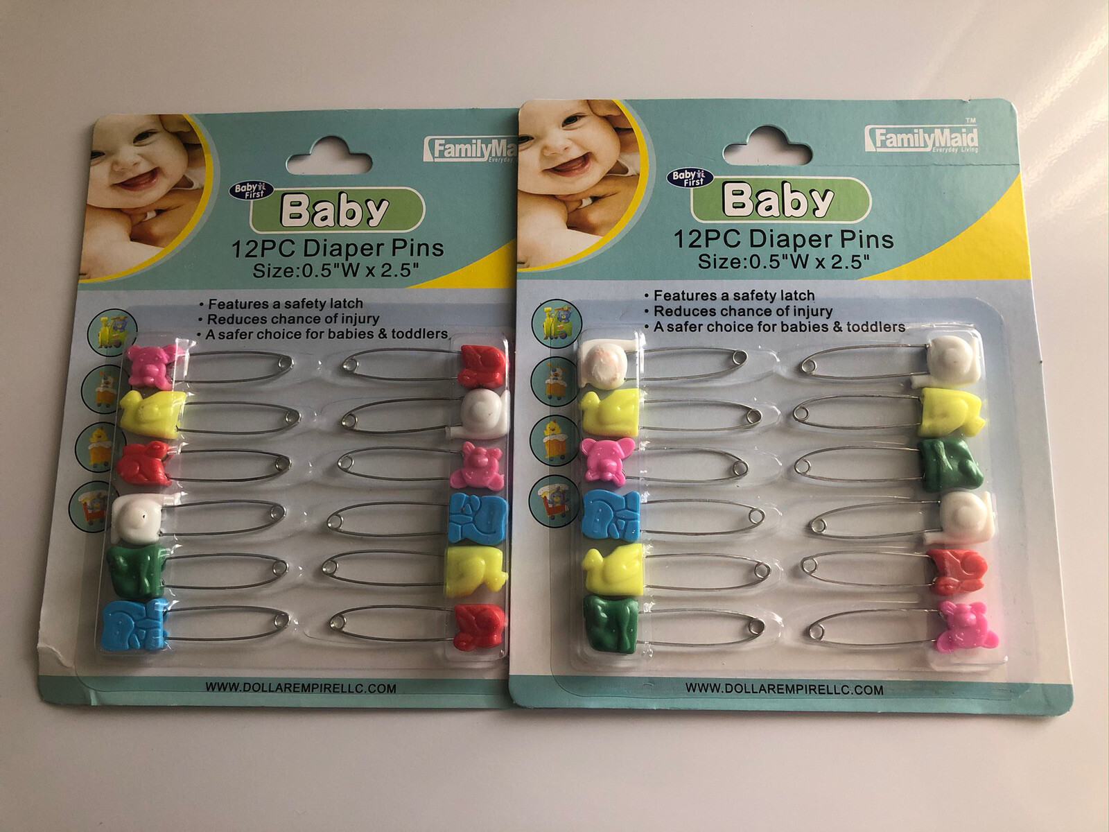 Juego De 24 Emprendible Alfileres Del Pañal , Para Cuna Bebe, Canastilla | eBay