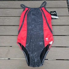 TYR  Viper Diamond Durafast ELITE Women 1 Piece Swimsuit Red Size: 34 New