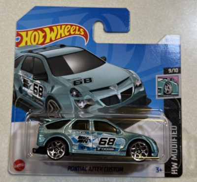 NEW 2024 Hot Wheels  E CASE  SHORT CARD  Pontiac Aztek Custom #111  Aqua