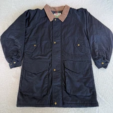 Scandia Woods Jacket Corduroy Blue Flannel Lined Chore Coat Cotton Medium NWOT