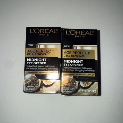 2xL orealParis Age Perfect Cell Renewal MidnightEye Opener Antioxidant Recovery