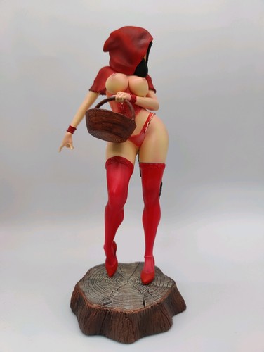Statue Rotkäppchen Campbel Popkultur Schockfigur sexy lustig Wolf Spaß Kunst - Bild 3 von 5