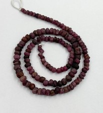 100 Natural Ruby Rondelle Beads Matte Polished Loose Gemstone 16"Strand DIY