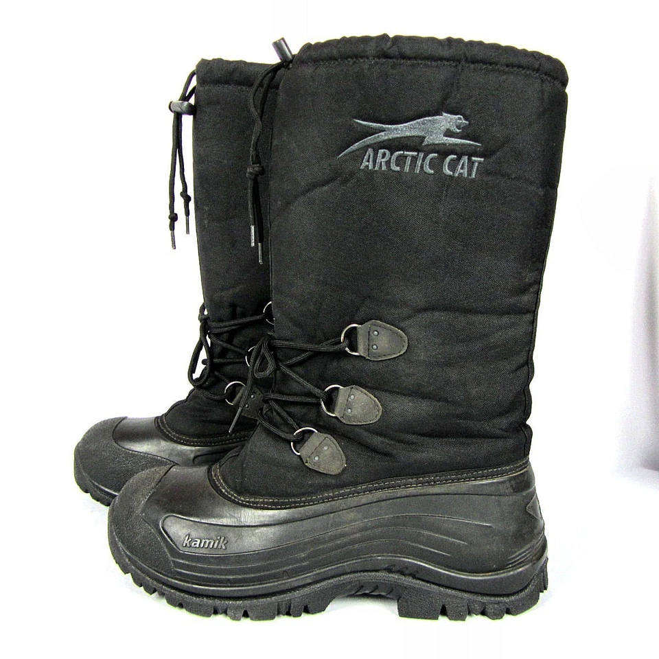 ARCTIC CAT Snowmobile Snow Boots Mens Black Removable Liner Outdoors Size 12 EUC Foto 2 de 4