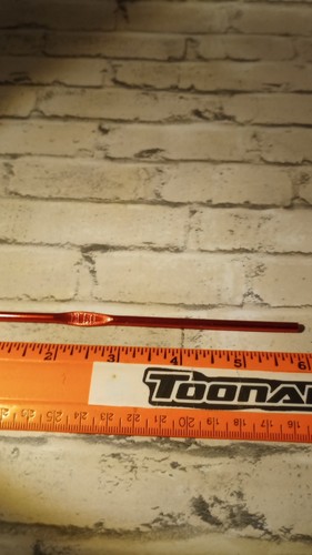 Vintage HERO Häkelnadel Nadel Made In USA Größe G Rot Aluminium Metall - Bild 8 von 8
