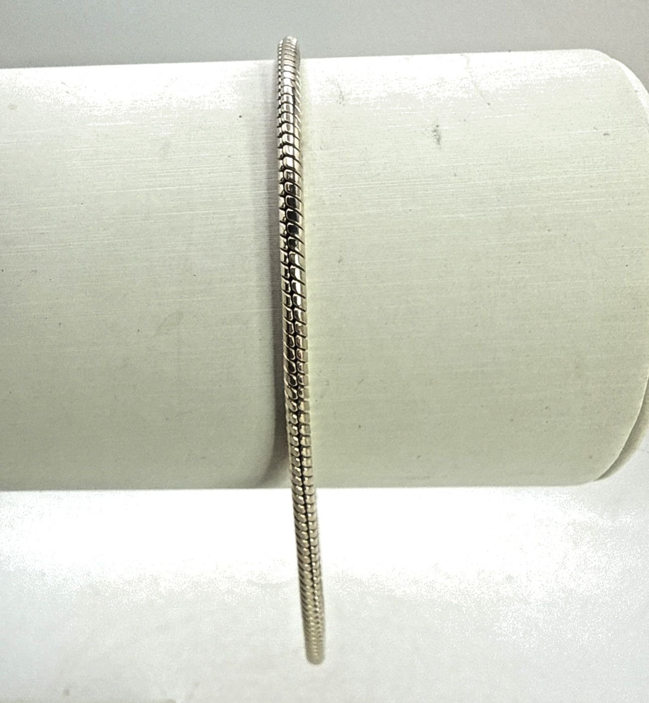 Solid .925 Sterling Silver 8" Custom Link 'Snake"… - image 1