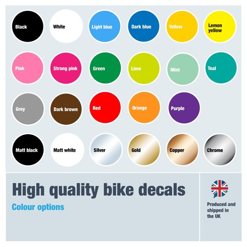YT road / MTB bike decals labels with free bike protection (26 pack) -20 colours - Picture 3 of 6