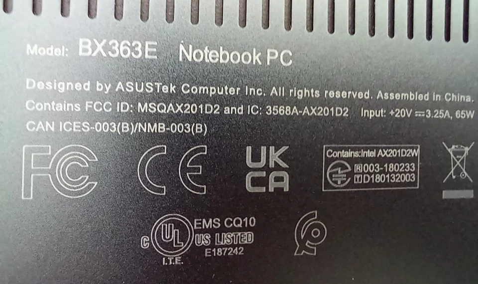 Asus Zenbook Flip13 BX363E UX363E Bottom Case Untere Abdeckung 34UJ5BAJN20 - Bild 3 von 4