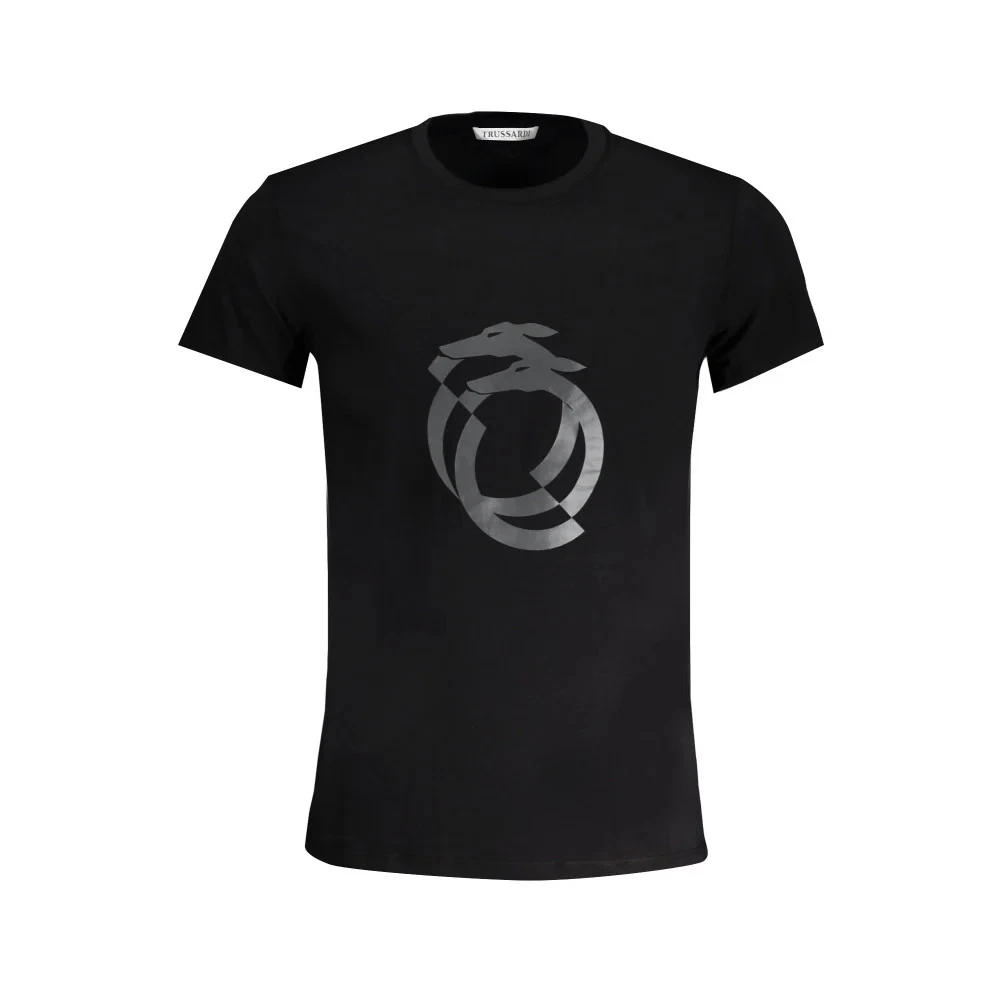 T-shirt TRUSSARDI Rose Logo Fleur Exotique - Taille L, Coton, Occasion En Parfait état